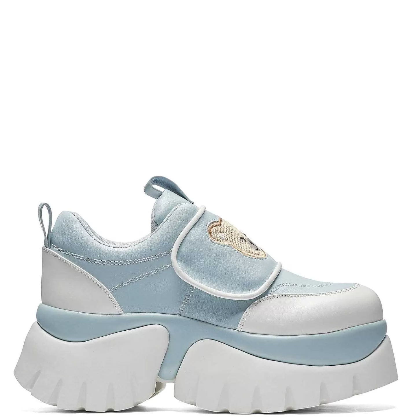 Shop Niebieskie Buty Sportowe Na Platformie Vilun Teddy Sura Damskie Grube Tenisówki