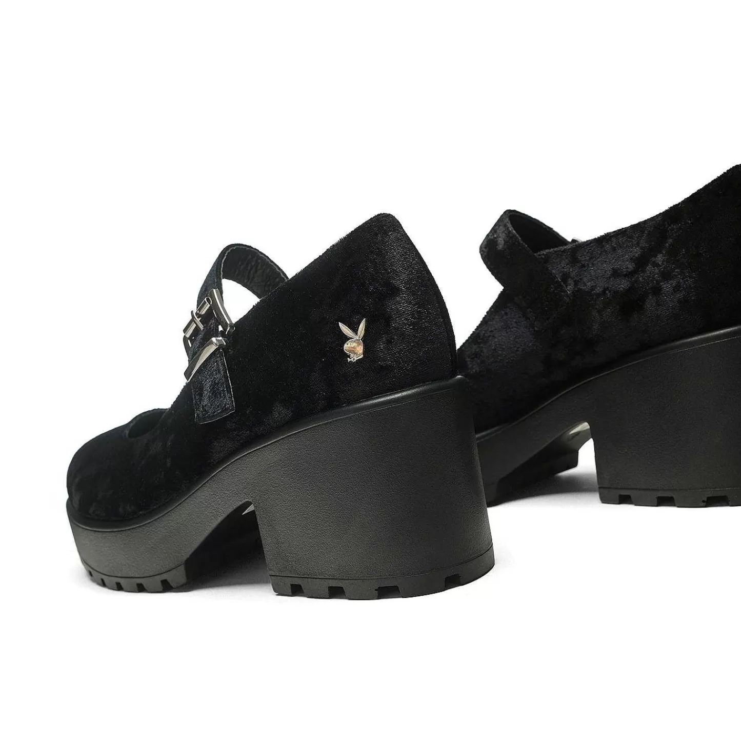 Clearance Tira Playboy Mary Janes „Dark Vigilante Edition" | Playboya X Koi Damskie Mary Janes Na Obcasie